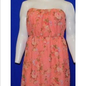 Coral lace dress. NWOT.